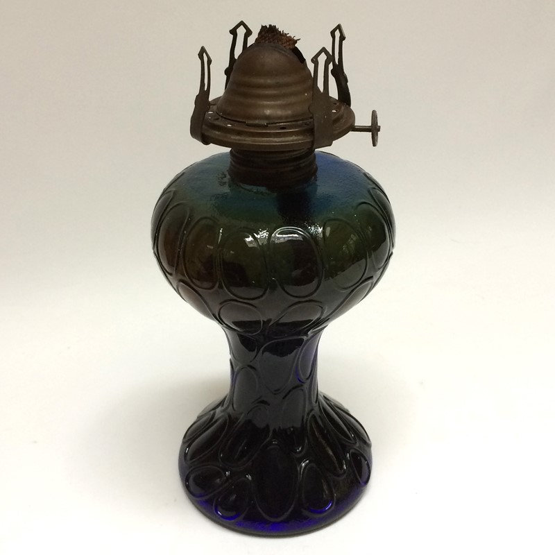 Unusual Oil Lamp With Green/Blue Glass Body-general-store-no-2-4-main-637295707328234854.JPG