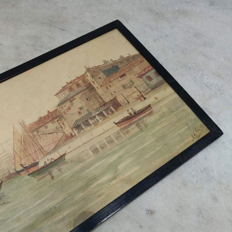 "A Mediterranean Scene" 1911 Watercolour-general-store-no-2-4-main-637792193162252515.jpg