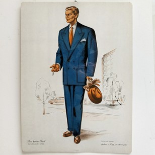 Mid 20th Century tailoring illustrations x 7