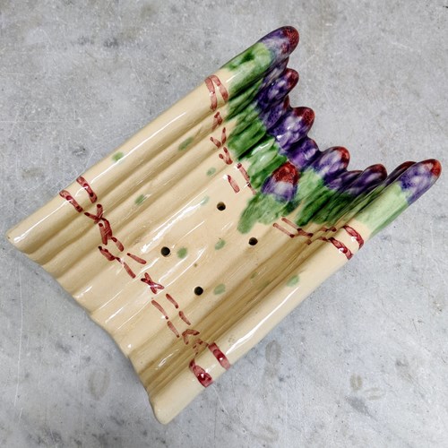 French Majolica Asparagus Stand