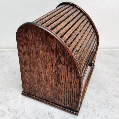 Antique Roll Top Stationary Box