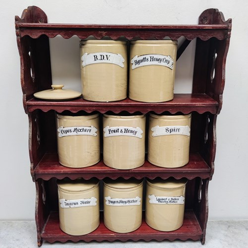 Stunning & Rare Set Of Bourne Denby Tobacco Jars