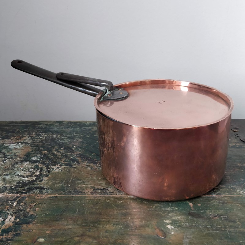 Five English Copper saucepans stamped I.S-general-store-no-2-img-20190712-091837-main-636993137203633111.jpg
