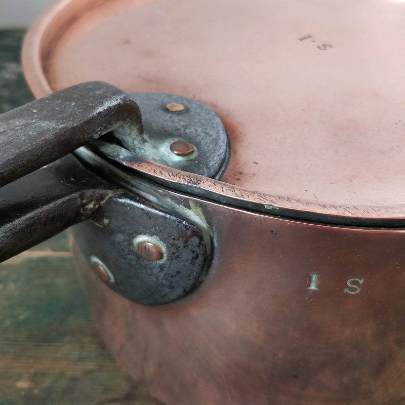 Five English Copper Saucepans Stamped I.S-general-store-no-2-img-20190712-091854-main-636993137751754938.jpg