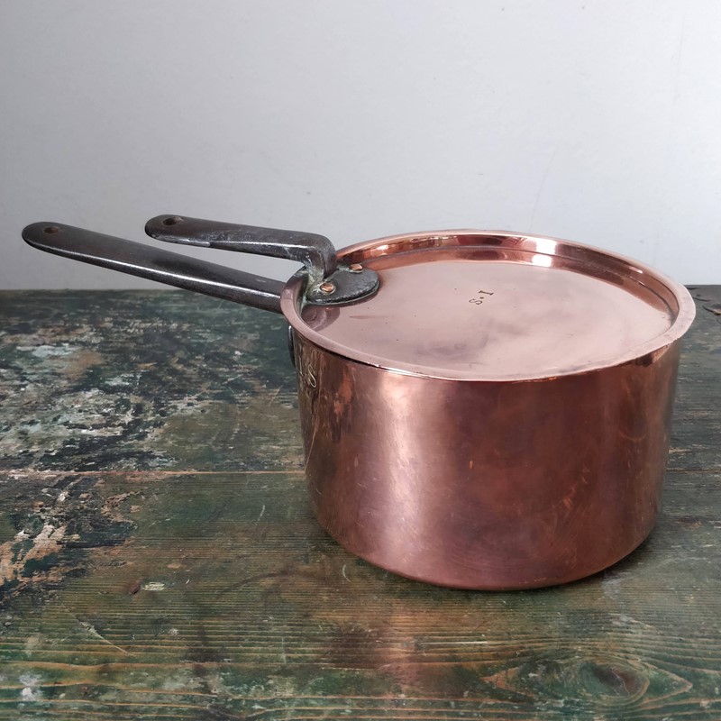 Five English Copper Saucepans Stamped I.S-general-store-no-2-img-20190712-092145-main-636993135310942129.jpg
