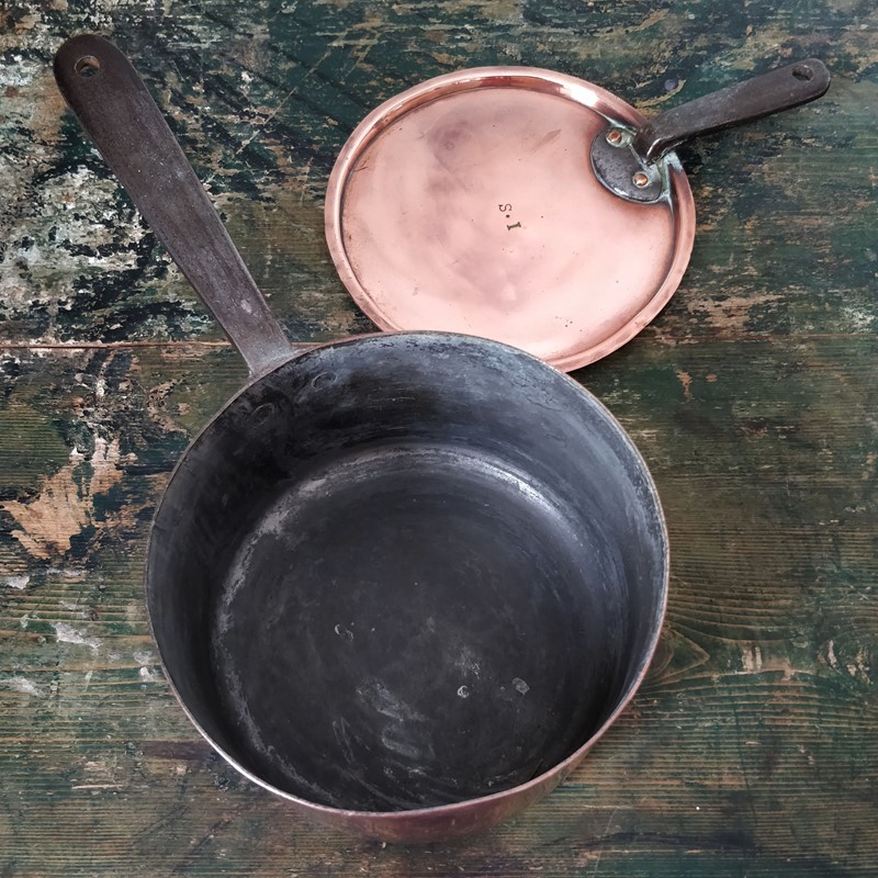 Five English Copper Saucepans Stamped I.S-general-store-no-2-img-20190712-092249-main-636993136136595450.jpg