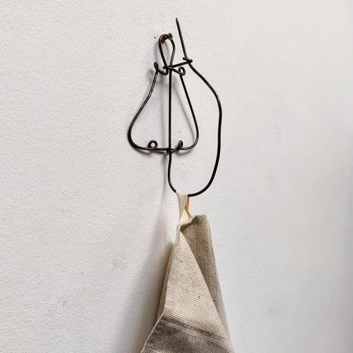 Early 20Th Century Wire Towel Hook