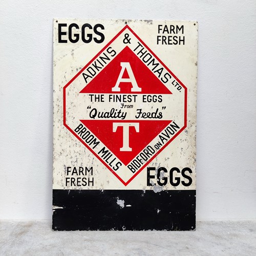 'Farm Fresh Eggs' Double Sided Tin Sign
