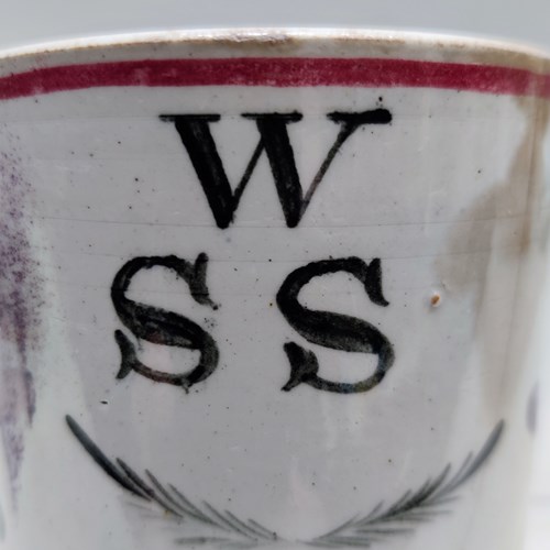 'W S S' Early 19Th Century Hand Painted Mug