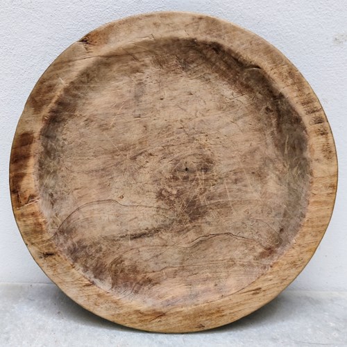 Swedish Hand Carved Wooden Plate