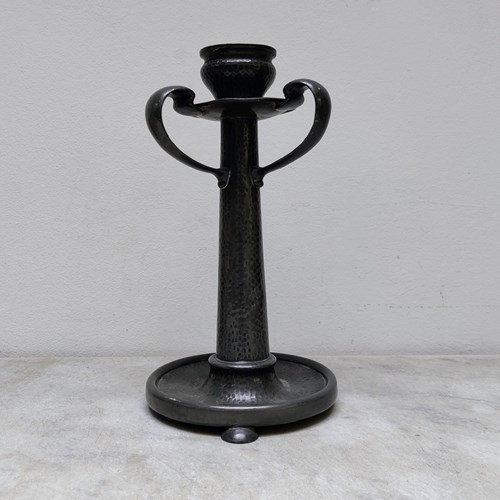 'Archibald Knox' Style Pewter Candlestick