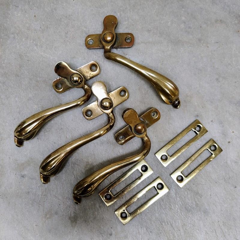 Heavy Brass Antique Set Of Four Handles And Plates-general-store-no-2-img-20230606-104926-main-638217602683099555.jpg