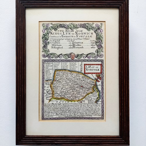 Antique Map Of Norfolk