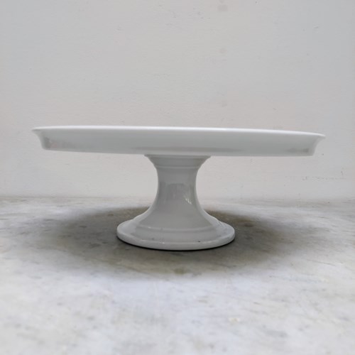 Lovely White Continental Porcelain Cake Stand