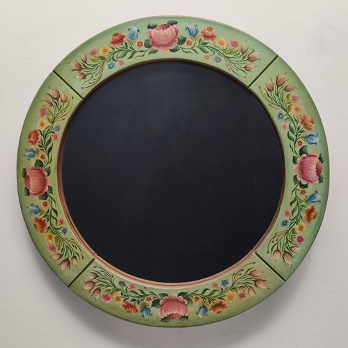 Pretty French Floral Hand Painted Mirror