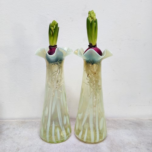 Wonderful Vaseline Glass Bulb Vase