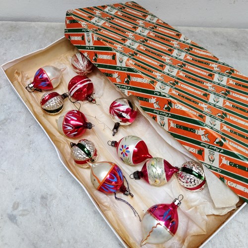 Stylish Box Of Vintage Decorations