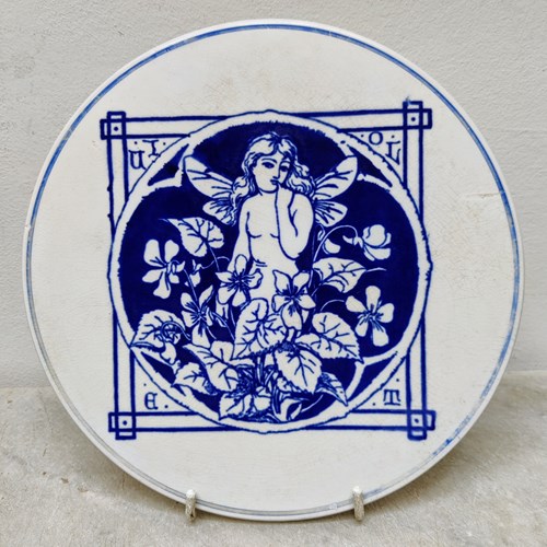 19Th Century Mintons 'Violet' Tile Plate