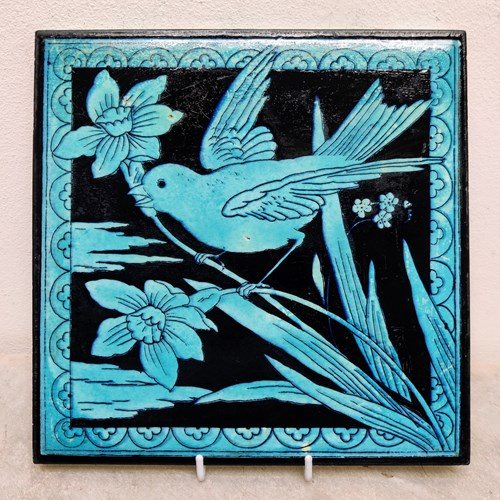 Large 'Minton & Hollins' Bird Series Tile C1875