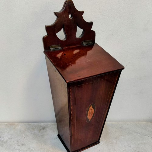 Inlaid Mahogany Candle Box