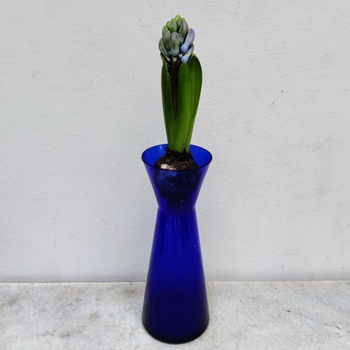 Chic Bristol Blue Bulb Vase