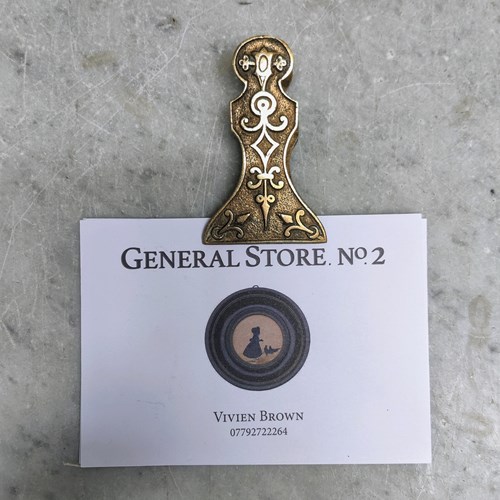 Stylish Victorian Brass Noteclip