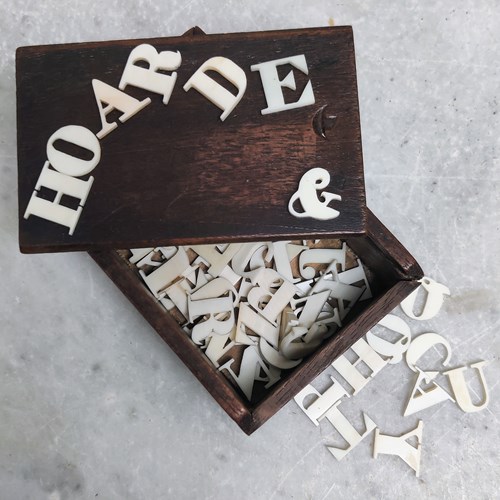 C19th Box Of Bone Letters