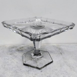 Giant Square Glass Cake Stand