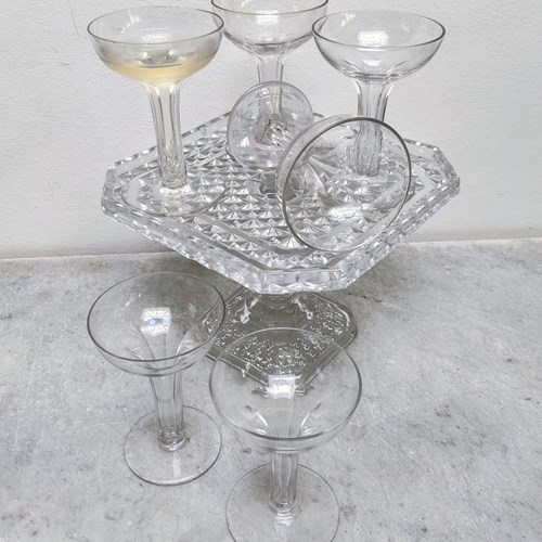 Set Of Hollow Stem Champagne Coupes