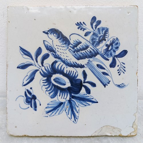 Charming Delft 'Bluebird' Tile 