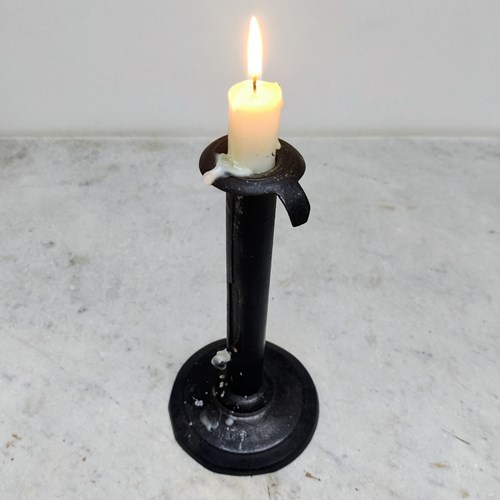 Antique Tin ‘Hogscraper’ Candlestick