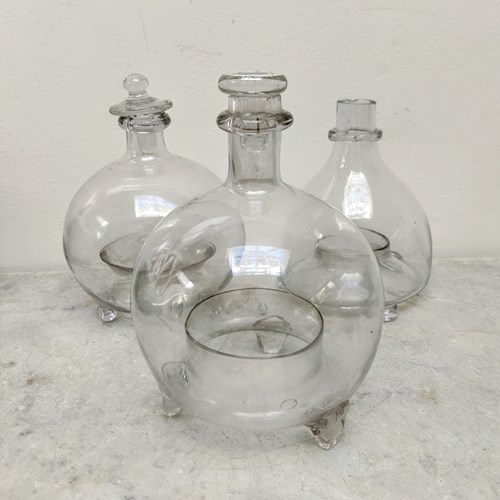 Bulbous Hand Blown French Wasp Trap With Stopper