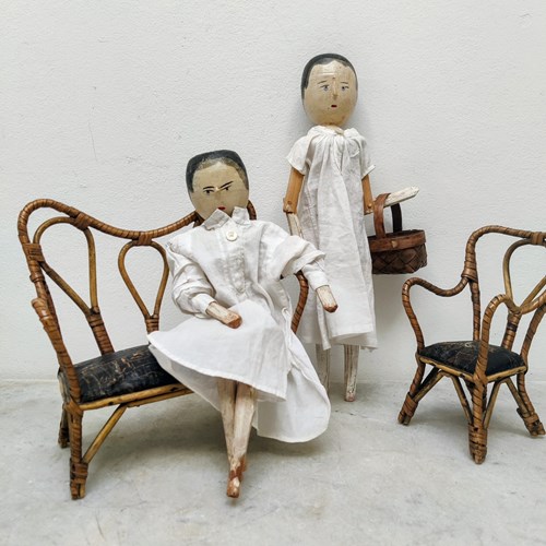 Pretty Antique German ‘Grodnertal’ Doll