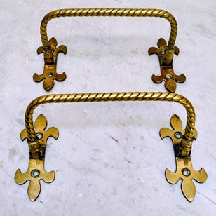 Pair Of Antique Brass Towel Rails