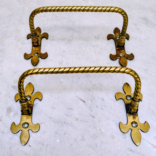 Pair Of Antique Brass Towel Rails