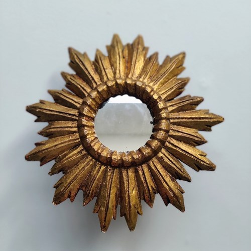 Vintage Sunburst Gilded Mirror 