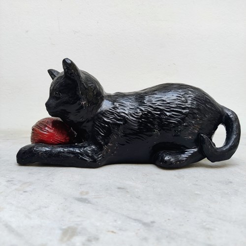 Early C20th Bretby Cat Doorstop 