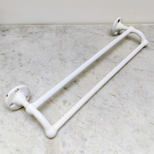 Mid Century Enamel Towel Rail