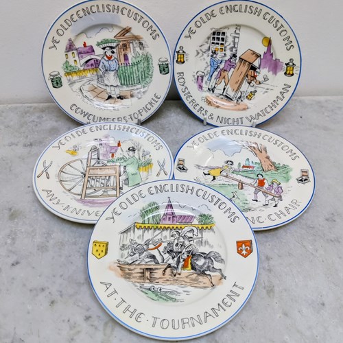 'Ye Olde English Customs'- Set Of Five