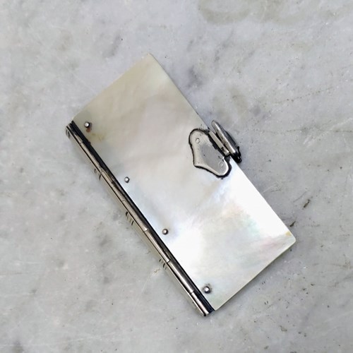 'Mother Of Pearl' & Silver Note Book