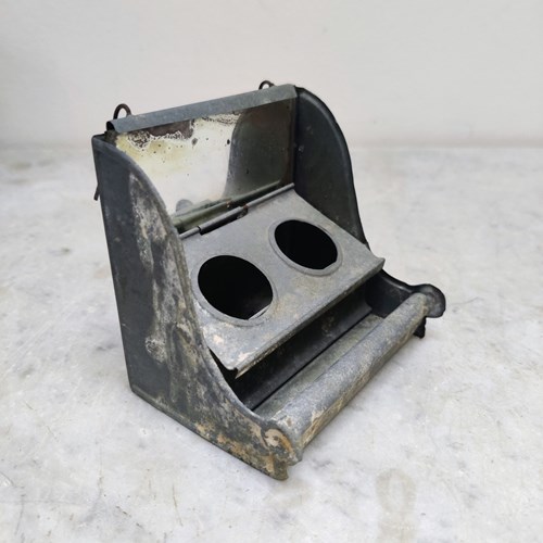 Vintage French Zinc Bird Feeder