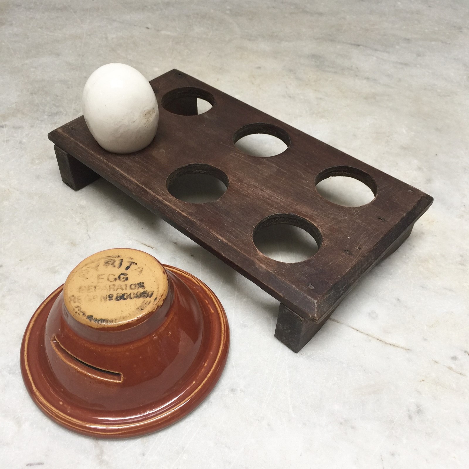 Vintage Antique Single Tier Egg Rack in Wood Treen Egg Stand -  Denmark