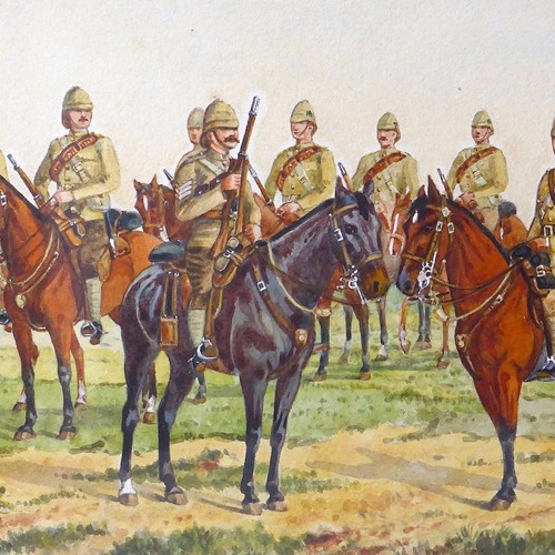 Original Boer War Painting By F O'beirne