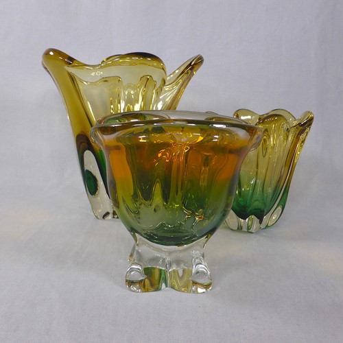 Czech Chřibská Art Glass Vase By Josef Hospodka