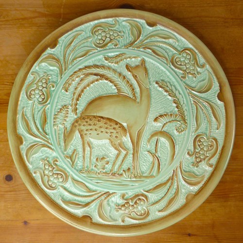 Art Deco Burleigh Ware Deer Charger