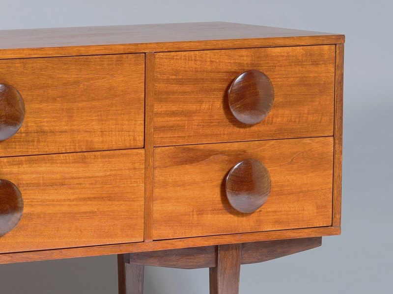 A Stylish 1960S Mid Century Button Handled Teak Sideboard | 6 Drawer Credenza-greencore-design-1960s-mid-century-modern-teak-6-drawer-sideboard-credenza-9-main-638359023392532511.jpg