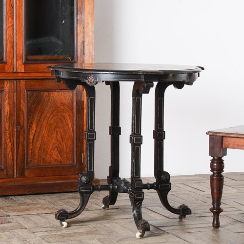 Antique 19Th Century Aesthetic Movement Ebonised Side Table