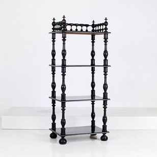 19Th Century Ebonised Whatnot Shelf...
