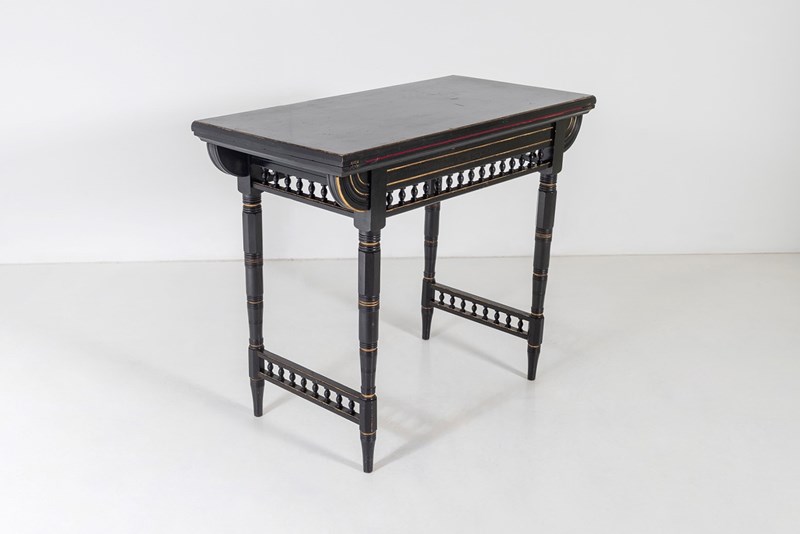 Aesthetic Movement Ebonised Console And Card Table By James Shoolbred London-greencore-design-antique-ebonised-console-james-shoolbred-aesthetic-movement-card-table-1-main-638263997718749280.jpg