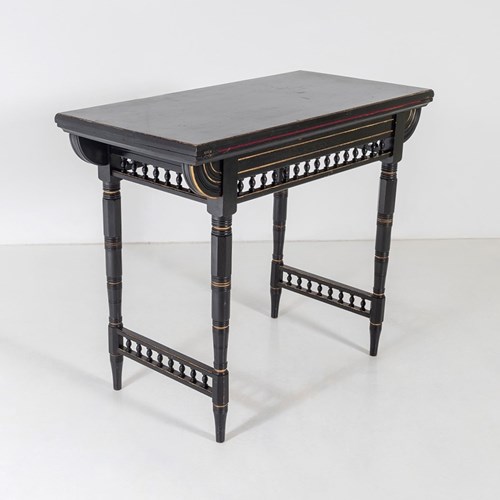 Aesthetic Movement Ebonised Console And Card Table By James Shoolbred London